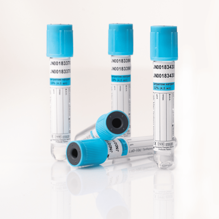 Вакуумные пробирки с цитратом натрия LAB-VAC Для коагулологии